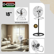 Ventilador 18” 3 en 1 Crown - Potencia y Versatilidad" - Athletic Victory